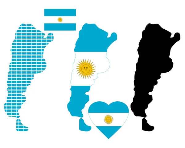 Mapa da Argentina — Vetor de Stock