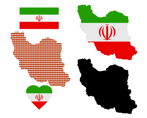El mapa de Irán — Vector de stock