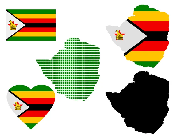 Zimbabwe map — Stock Vector