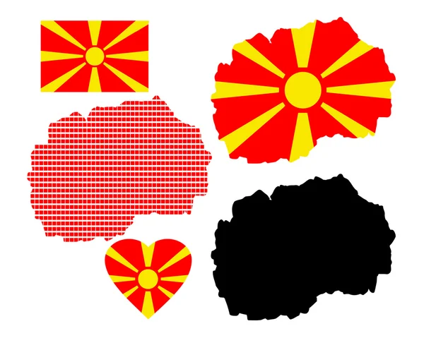La carte de Macédoine — Image vectorielle