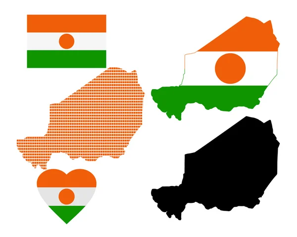 La carte de Niger — Image vectorielle