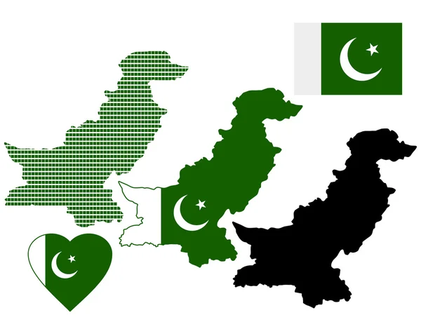 Mapa z Pakistanu — Wektor stockowy