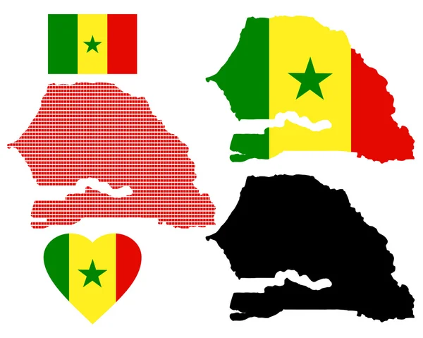 Map of Senegal — Stock Vector