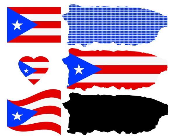 El mapa de Puerto Rico — Archivo Imágenes Vectoriales