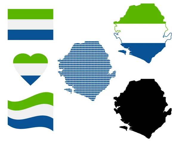 塞拉利昂地图 — 图库矢量图片
