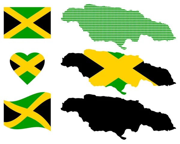 ジャマイカの地図 — ストックベクタ