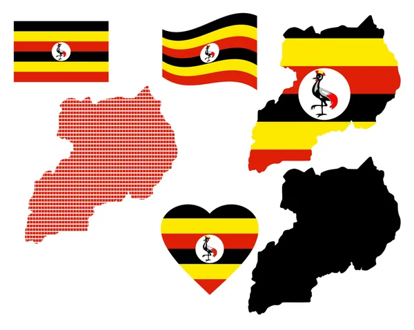 Uganda map — Stock Vector