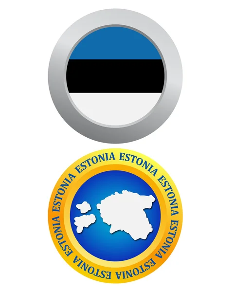 Button as a symbol ESTONIA — Stock Vector