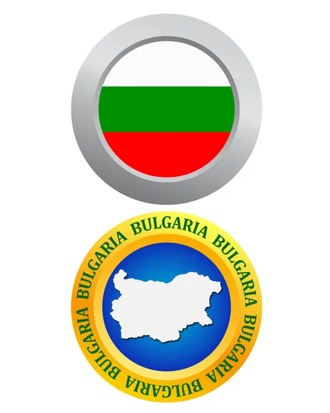 Button as a symbol of Bulgaria — Stock Vector
