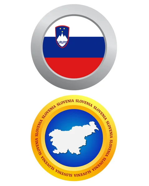 Bouton comme symbole SLOVÉNIE — Image vectorielle