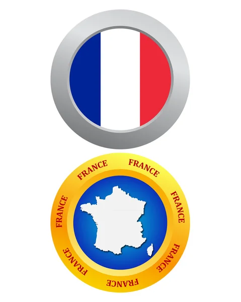 Buttons as a symbol of France — Stock Vector