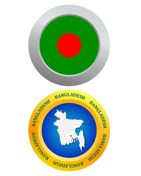 Knappen som en symbol Bangladesh — Stock vektor