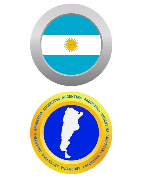 Bouton comme symbole ARGENTINE — Image vectorielle