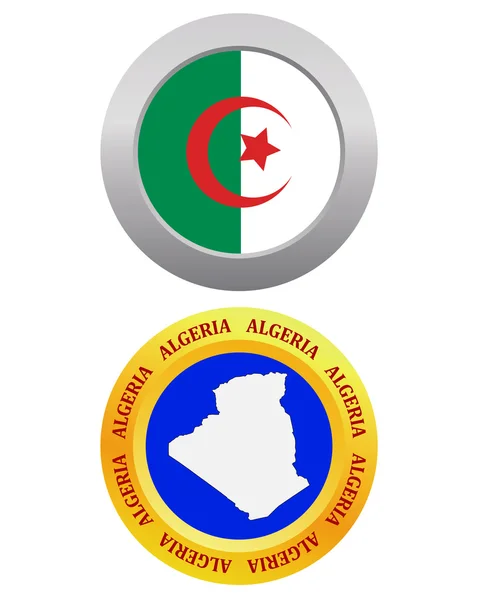 Button as a symbol  ALGERIA — Stock Vector