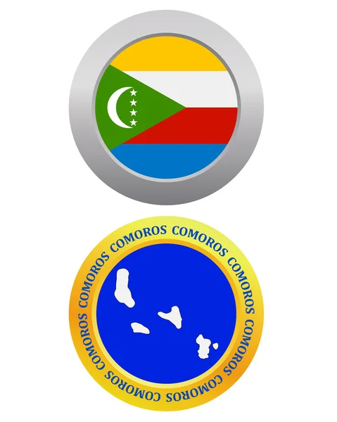 Button as a symbol  COMOROS — Stock Vector