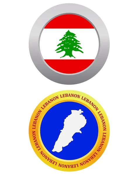 Knappen som en symbol Libanon — Stock vektor