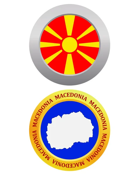 Bouton comme symbole MACEDONIA — Image vectorielle