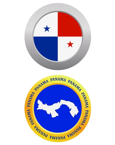 Bouton comme symbole PANAMA — Image vectorielle