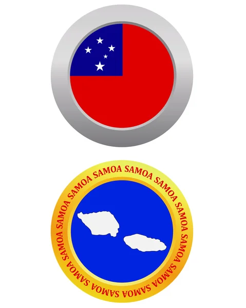 Knappen som en symbol Samoa — Stock vektor