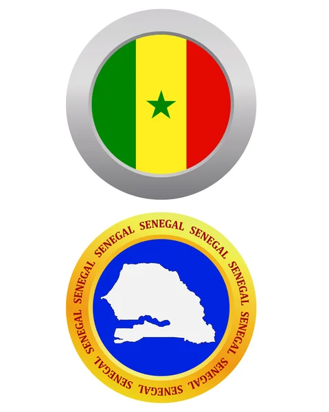 セネガルのシンボルとしてボタン — ストックベクタ