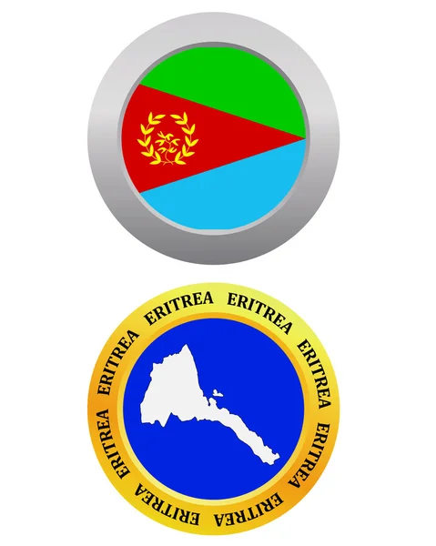 Knappen som en symbol karta Eritrea — Stock vektor