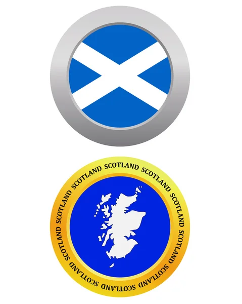 Button as a symbol map SCOTLAND — Stock Vector