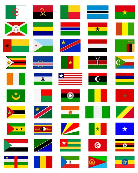Флаги стран Африки — стоковый вектор