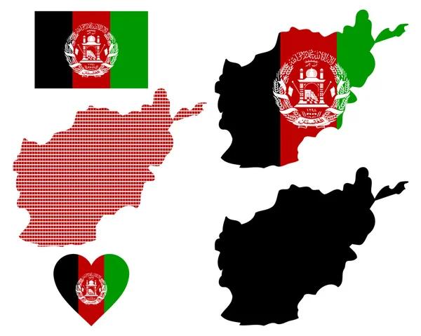 La carte de Afghanistan — Image vectorielle