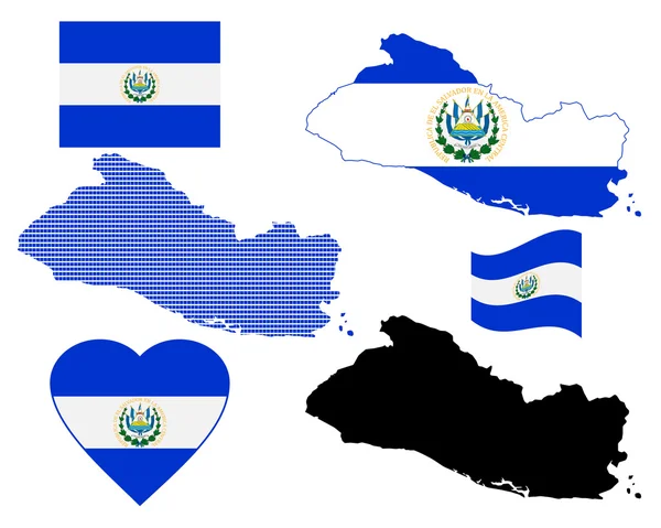 エルサルバドル地図 — ストックベクタ