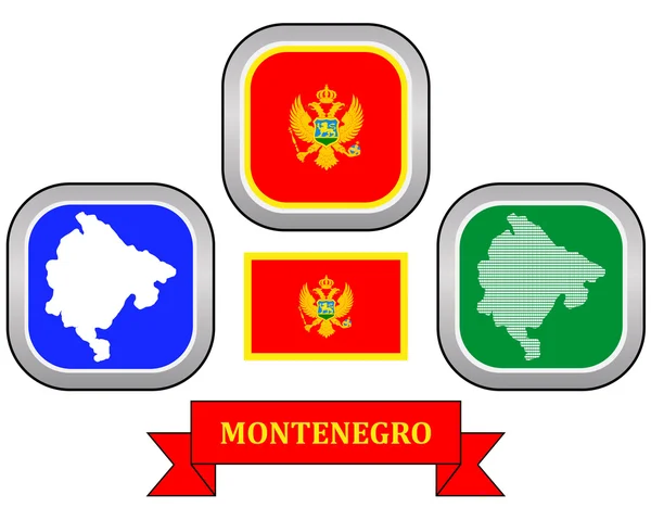 Karta över Montenegro — Stock vektor