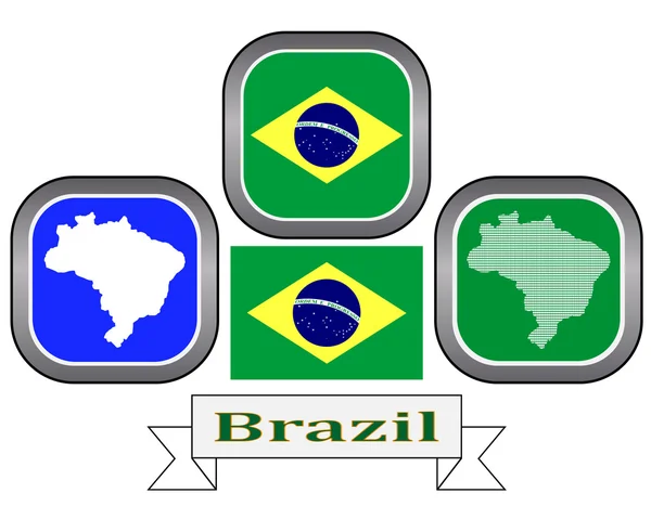 브라질의 지도 — 스톡 벡터