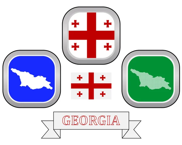 Karte von Georgien — Stockvektor