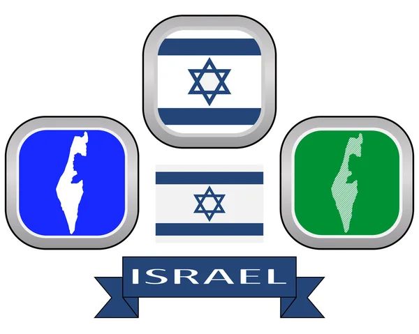 Mapa Izrael — Wektor stockowy