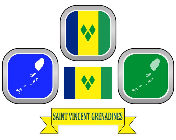 Saint Vincent ve Grenadinler sembolü — Stok Vektör