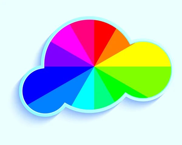 Nube en arco iris — Vector de stock