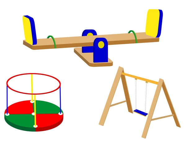 Altalena carosello per bambini — Vettoriale Stock