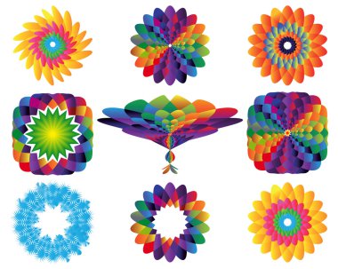 çeşitli geometrik şekiller