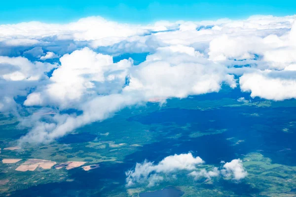 Luchtfoto Van Wolken Dorpslandschap — Stockfoto