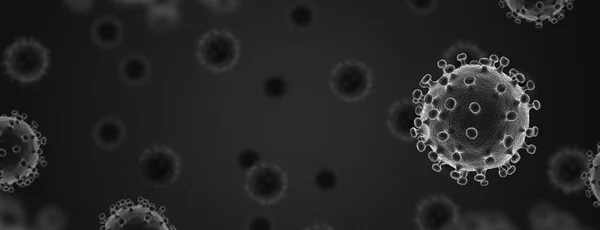 Covid Epidemia Coronavirus 2019 2020 Illustrazione Bandiera Malattia Coronavirus Pandemia — Foto Stock