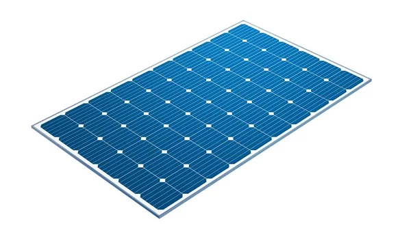 Módulo Solar Fotovoltaico Aislado Sobre Fondo Blanco Sistema Fotovoltaico Ilustración —  Fotos de Stock