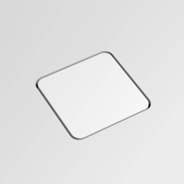 Beyaz klavye anahtarı. Uzayı kopyala Düğme. Boşluk. Bastırılmış. 3d illüstrasyon.