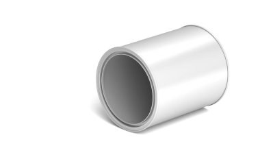 Beyaz arka planda izole edilmiş boş boya kutusu. 3d illüstrasyon.