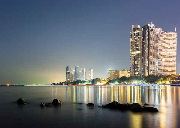 Pattaya città nel tempo del tramonto — Foto Stock