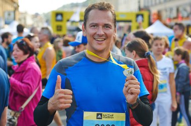 Man winner of Kyiv Half Marathon clipart