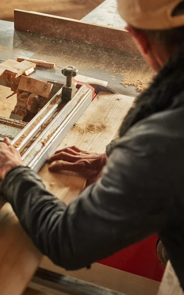 Circular saw in carpenter's shop — Stock Photo, Image