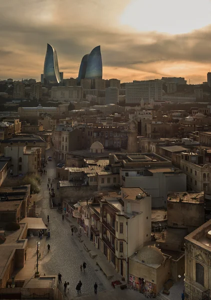 Vista sulla Città Vecchia Baku — Foto Stock