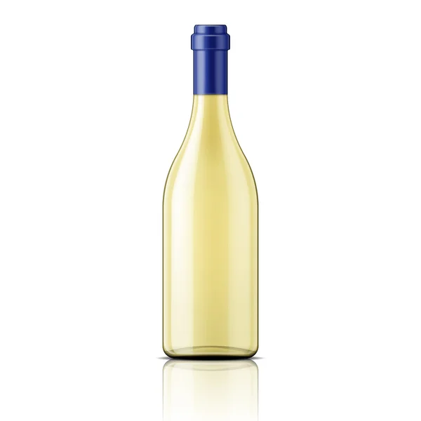 Transparent white wine bottle. — Stock Vector