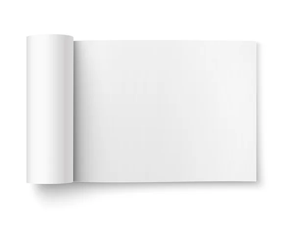 Blank open magazine template, wide format. — Stock Vector