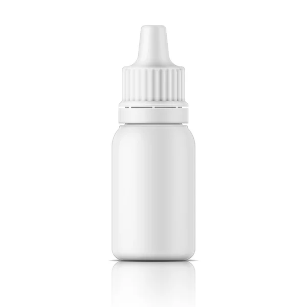 Witte plastic fles sjabloon. — Stockvector