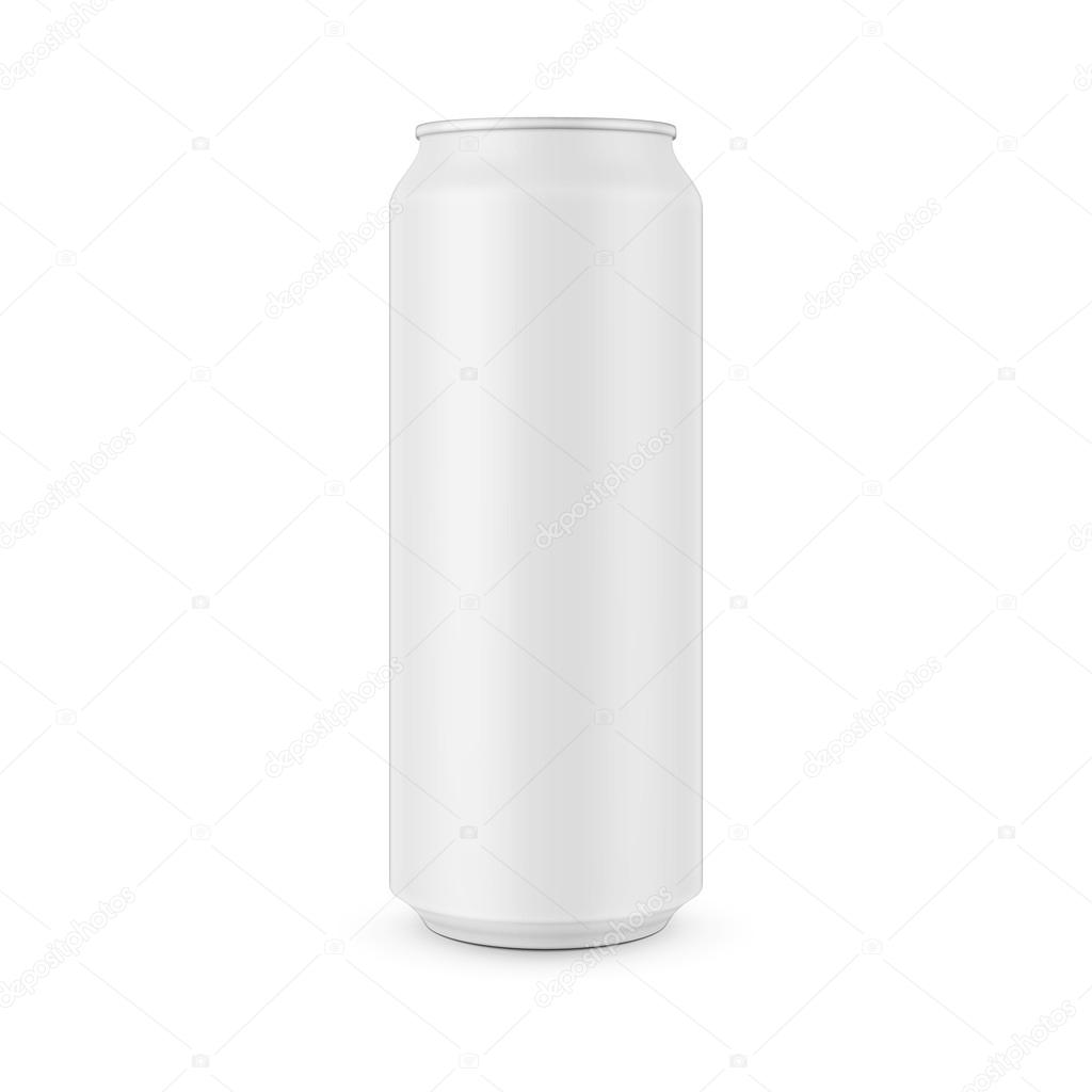 White aluminum can template.